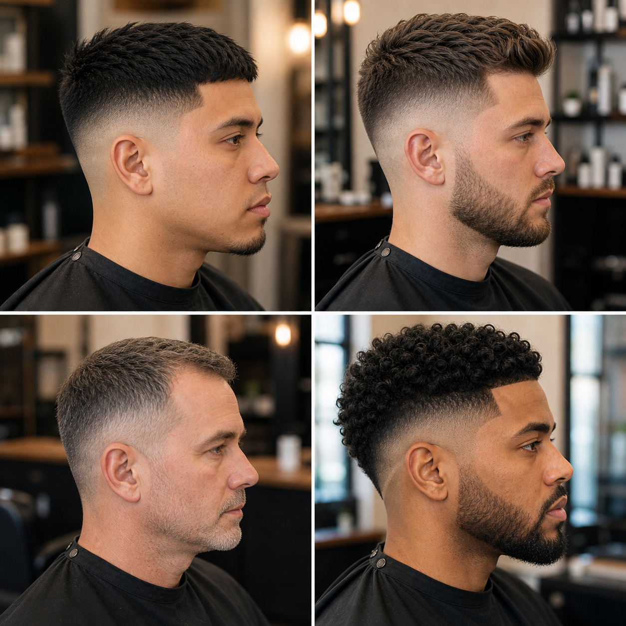 Skin fade styles adapted for different people and hair textures