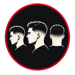 Skin fade side and angle haircut views icon